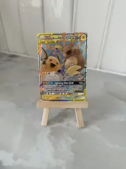 Pokemon TCG Raichu & Alolan Raichu GX 54/236 SM-Unified Minds Tag Team Holo - Image 1