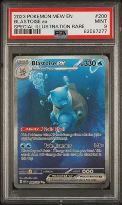 Pokemon TCG Blastoise EX Scarlet & Violet 151 200/165 SIR PSA 9 Mint English - Image 1