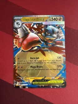 Pokemon Mega Evolution - Mega Lucario ex 077/132 - English MEG NM Pack Fresh - Image 1