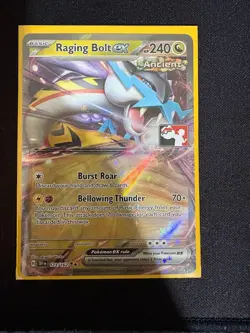 Play! Pokemon Prize Pack 6 Temporal Forces 123/162 Raging Bolt ex - Image 1