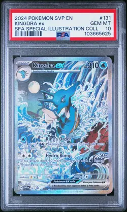 2024 POKEMON SVP EN-SV BLACK STAR PROMO #131 KINGDRA EX PSA 10 - Image 1