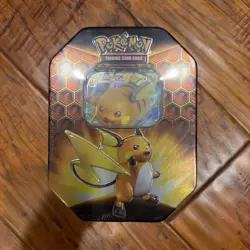 Pokemon Raichu GX - Hidden Fates Tin - 4 Packs + Promo Factory Sealed NEW 820650804816 - Image 1
