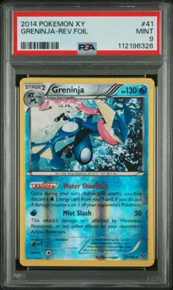 PSA MINT 9 2014 POKEMON XY #41 GRENINJA-REV.FOIL Fast & Free Delivery! - Image 1