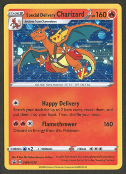 Pokemon TCG: Special Delivery Charizard SWSH075 Sword & Shield Promo - Image 1