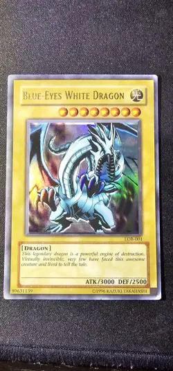 Yu-Gi-Oh! TCG Blue-Eyes White Dragon Legend of Blue Eyes White Dragon LOB-001... - Image 1