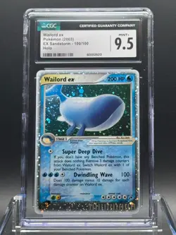 CGC 9.5 MINT+ ✨ - Wailord ex 100/100 Sandstorm Holo - 2003 Pokemon - Image 1