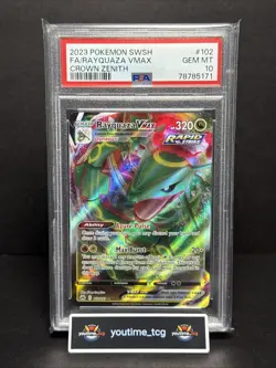 2023 Pokemon Sword And Shield Crown Zenith Fa Rayquaza Vmax #102 PSA 10 - Image 1
