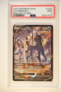 Pokemon Umbreon V TG22/TG30 Trainer Gallery Brilliant Stars 2022 PSA 9 Mint Alt - Image 1