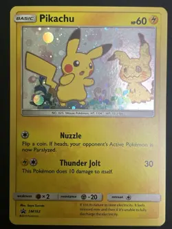 Pokemon 2019 Pikachu SM162 Sun & Moon Black Star Promo Holo Card TCG - Image 1