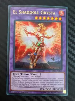 Yugioh El Shaddoll Grysta SDSH-EN041 Ultra Rare 1st Edition NM - Image 1