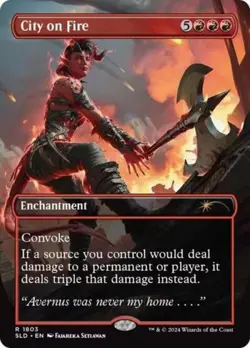 City on Fire - Near Mint MTG Secret Lair - Image 1