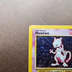 Mewtwo 10/102 Pokemon Base Set Holo Rare Card - HP (no creases) - Image 2