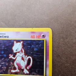 Mewtwo 10/102 Pokemon Base Set Holo Rare Card - HP (no creases) - Image 3