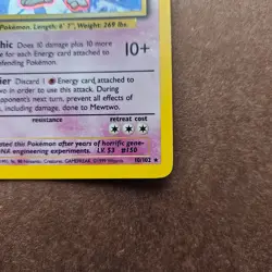 Mewtwo 10/102 Pokemon Base Set Holo Rare Card - HP (no creases) - Image 5