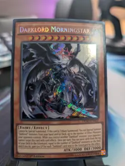 YuGiOh! Darklord Morningstar DESO-EN029 Secret Rare 1st Ed - Image 1