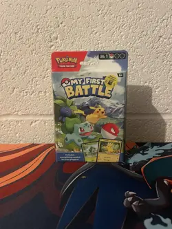 Pokemon Cards My First Battle Bundle Pikachu Bulbasaur Charmander Squirrel Set - Image 1
