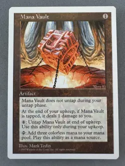 Mana Vault MTG 5th Edition-Never Played Near Mint/Mint-Vintage Magic-Gradable - Image 1