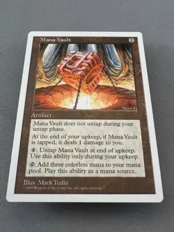 Mana Vault MTG 5th Edition-Never Played Near Mint/Mint-Vintage Magic-Gradable - Image 3