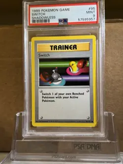 1999 POKEMON GAME #95 SWITCH PSA 9 MINT BASE SET SHADOWLESS - Image 1