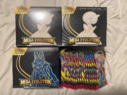 Pokemon TCG Mega Evolution. 3 ETBs (Set) + 18 Sleeved Packs Sealed - Image 1