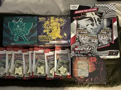 Pokemon TCG Sealed Lot! 2 ETBs, Team Rocket Tin, Binder Collection, Packs! - Image 1