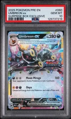 Umbreon ex [Stamped] #60 Pokemon Prismatic Evolutions 060/131 PSA 10 - Image 1