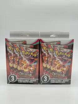 Pokemon TCG Obsidian Flames 3-Pack Bundle Box (Each Box Sold Separate) Sealed - Image 1