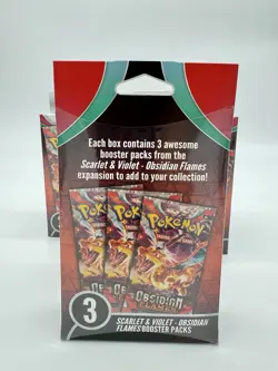 Pokemon TCG Obsidian Flames 3-Pack Bundle Box (Each Box Sold Separate) Sealed - Image 3