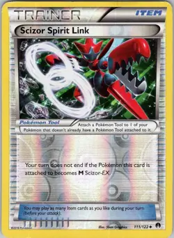 Pokemon - Scizor Spirit Link - XY BREAKpoint - 111/122 - Reverse Holo - NM/M - Image 1