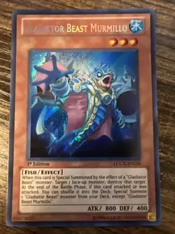Yugioh Gladiator Beast Murmillo LCGX-EN236 Secret Rare 1st Ed NM - Image 1