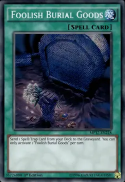 Foolish Burial Goods - Secret Rare 1st Edition MP17-EN218 - NM - YuGiOh - Image 1