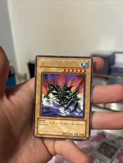 Amphibian Beast LON-008 Unlimited Rare MP LP Yu-Gi-Oh! MISPRINT NAME FOIL SHIFT - Image 1