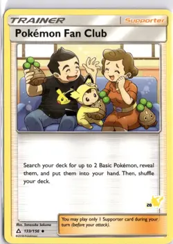 Pokemon Fan Club 28 Pikachu Stamped Battle Academy 133/156 Pokemon Card TCG - Image 1