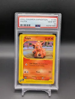 Vulpix 136/165 - Expedition Base Set Pokemon Card PSA 10 GEM MINT Low Pop - Image 1