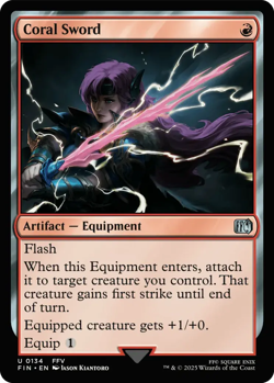 0134 Coral Sword FFV FIN Final Fantasy MTG Card SHIPS NOW - Image 1