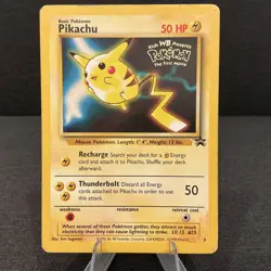 Pikachu Movie Promo 4 Stamped WOTC Black Star Promo Vintage Pokemon TCG Card - Image 1