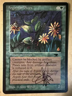 MTG ARTIST PROOF MTG Argothian Pixies AP Sketch Art Amy WEBER - Image 2