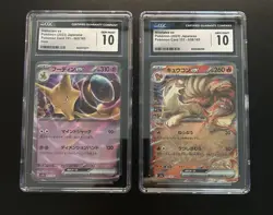 Pokemon Graded Slabs - 151 (SVa2) - Alakazam Ex 065 & Ninetales Ex 038 CGC 10 - Image 1