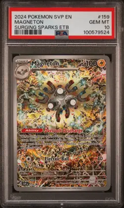 2024 POKEMON SVP EN-SV BLACK STAR PROMO #159 MAGNETON PSA 10 - Image 1