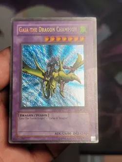 Yu-Gi-Oh! Gaia the Dragon Champion (LP) Unlimited Reverse Secret Error LOB-125 - Image 2