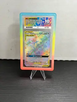 Pokemon Moltres Zapdos Articuno GX Rainbow 69/68 Hidden Fates ACE 10 Gem Mint - Image 1