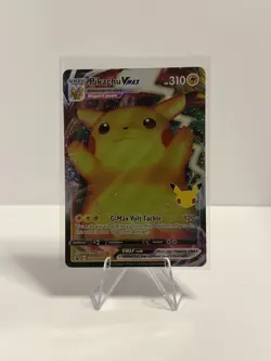 2021 Pokemon Celebrations Full Art Black Star Promo Holo Pikachu VMax #SWSH062 - Image 2