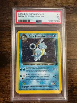 2000 Pokemon Team Rocket Dark Blastoise Holo - PSA 5 (Excellent Condition) - Image 2