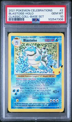 2021 POKEMON CELEBRATIONS CLASSIC COLLECTION #2 BLASTOISE-HOLO PSA 10 - Image 1