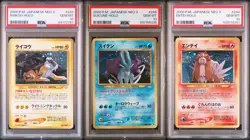 NEO 3 Revelation Raikou Suicune Entei Legendary Set Pokemon 2000 Japanese PSA 10 - Image 1