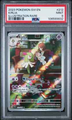 2023 POKEMON SVI EN-SCARLET & VIOLET ILLUSTRATION RARE #212 KIRLIA PSA 9 - Image 1