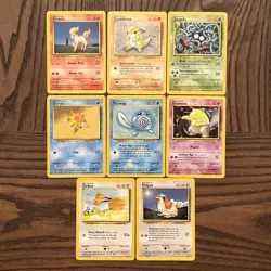 Pokemon Base Set Lot Of 8 Cards (1999) NM - Image 1