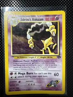 Pokemon TCG Alakazam Holo Gym Challenge Rare Card 16/132 Sabrina's Alakazam MP - Image 1
