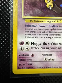 Pokemon TCG Alakazam Holo Gym Challenge Rare Card 16/132 Sabrina's Alakazam MP - Image 2