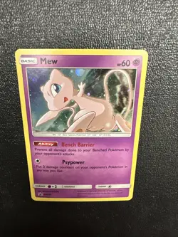 Pokemon Mew TCG Black Star Promo SM215 Holo Card NM Condition - Image 1